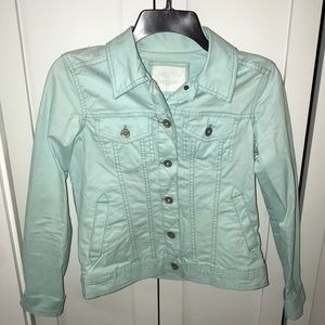 Teal jean jacket